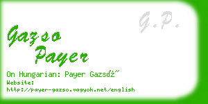 gazso payer business card